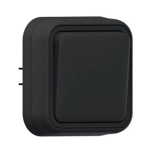 Выключатель одноклавишный кнопочный встраиваемый EKF Бронто 10А автозажим IP55 антрацит