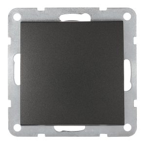 Выключатель 1-клавишный Экопласт (схема 1) 16 A, 250 B LK60, черный бархат