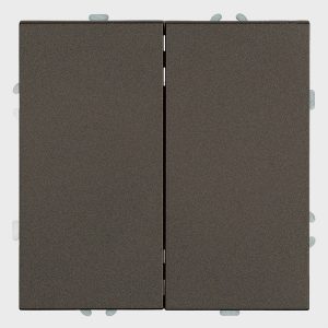 Двухклавишный выключатель Stekker Эмили RSW10-5104-09 10A, антрацит