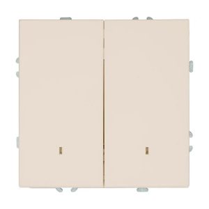 Двухклавишный выключатель с индикатором Stekker Эмили RSW10-5102-08 10A, кашемир