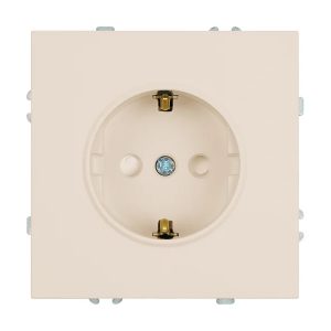 Розетка с заземлением со шторками Stekker Эмили RST16-5110-08 16A, кашемир