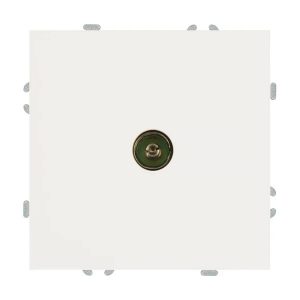 TV розетка простая Stekker Эмили RST00-5108-01 75 Ом 5-862МГц белый фарфор