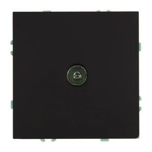 TV розетка простая Stekker Эмили RST00-5108-05 75 Ом 5-862МГц черный уголь