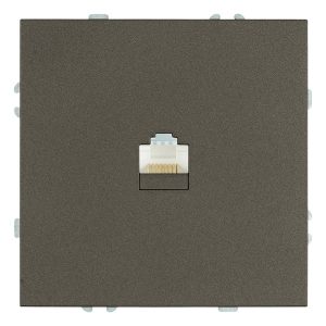 Розетка компьютерная Stekker Эмили RST00-5117-09 RJ-45 кат.5e, антрацит