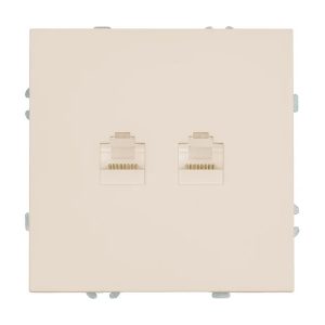 Розетка двойная компьютерная Stekker Эмили RST00-5111-08 RJ45+RJ45 кат.5e, кашемир