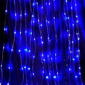 Светодиодная гирлянда занавес Feron CL28 Водопад 450LED 3*3м 5,4W синий 230V IP44 сетевой шнур 3м