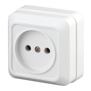 Накладная розетка Intro Quadro 2P 16А-250В IP20 белый 2-201-01