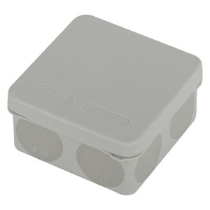 Распаячная коробка ЭРА KOR-80-80-40-8g-P-2MP 80х80х40 двухкомпонентная HF,УФ прямой IP66 серая