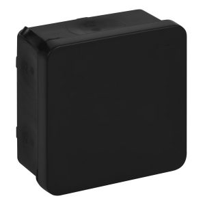 Распаячная коробка ЭРА KOR-80-80-40-8g-P-2MP-B 80х80х40 двухкомпонентная HF,УФ прямой IP66 черная