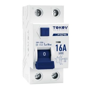 УЗО Tokov Electric Prizma 2Р 16А 10мА тип AC 6кА (ВДТ)