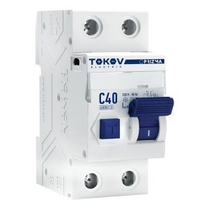 Дифференциальный автомат Tokov Electric Prizma С40А 1P+N 100мА тип AC однофазный электронный 6кА (дифавтомат, АВДТ)