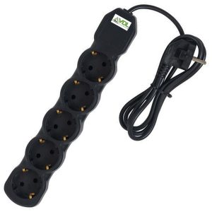 Удлинитель ВДЛ Премиум У10-005 10А 5х2P+E 1,5м ПВС 3х1 черный 4631182007844
