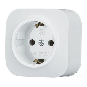 Накладная розетка Tokov Electric Frea 1-местная с заземлением 16А IP20 белый