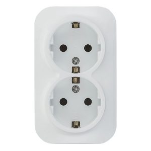 Накладная розетка Tokov Electric Frea 2-местная с заземлением 16А IP20 белый