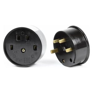 Комплект розетки с вилкой для открытой проводки Tokov Electric РШ-ВШ 32А 380В 3P+PE черный