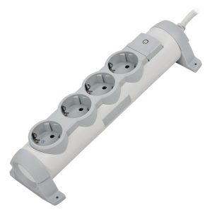 Удлинитель ИЭК Comfort У04К 4х2P+PE с выключателем 5м 3х1,5мм2 16А 250В белый