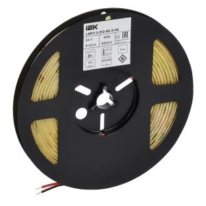 Светодиодная COB лента ИЭК 312LED/м 8Вт/м 6500K 24В IP65 5000х8мм (упаковка 5 м)