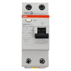 УЗО ABB FH202 AC-25/0,03 2-х полюсное тип AC 25A 30mA 2 модуля 6кА (ВДТ)