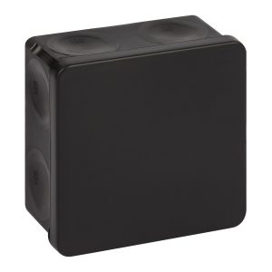 Распаячная коробка ЭРА KOR-100-100-50-9g-P-2MP-B 100х100х50 двухкомпонентная HF УФ прямой черная