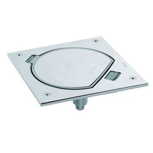 Лючок пылевлагозащищенный Simon IP66 KSE15U-23-72 с розеткой К45 2к+з и RJ45 кат.5e UTP сталь