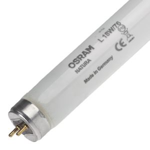 Люминесцентная линейная лампа T8 Osram L 18W/76 SPS NATURA G13 для гастрономии 590mm