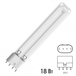 Лампа бактерицидная Osram HNS L 18W 4P 2G11 L214mm специальная безозоновая