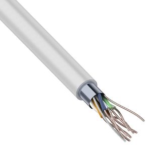 Кабель витая пара PROconnect экранированный FTP 4PR 24AWG cat 5e CCA серый [305м] (провод для интернета)