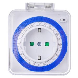Розетка с таймером Feron 61924/TM31 3500W/16A 230V суточная механическая в защитном корпусе IP44