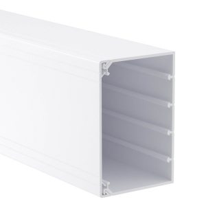 Кабель-канал с крышкой DKC In-liner Classic TA-GN 120х80 с направляющими для установки разделителей (кабельный короб)
