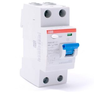 УЗО ABB F202 AC-80/0,3 2-х полюсное тип AC 80A 300mA 2 модуля (ВДТ)
