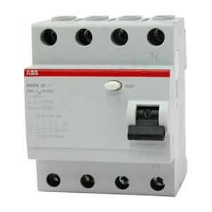 УЗО ABB FH204 AC-40/0,03 4-х полюсное тип AC 40A 30mA 4 модуля (2CSF204002R1400) (ВДТ)