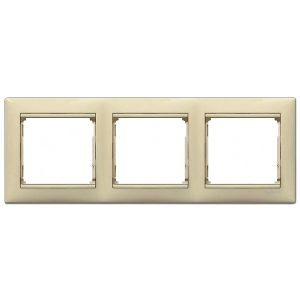Рамка Legrand Valena 3 поста слоновая кость (бежевый)