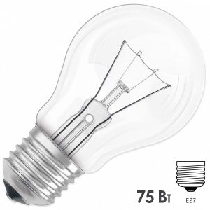 Лампа накаливания ЛОН 75Вт 220В Е27 прозрачная (8101402/304169500)