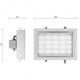 Светильник светодиодный GALAD АЗС LED-100 100W 4000К 230V 8500Lm IP65 -40/+40°С 346x251x124мм 5кг