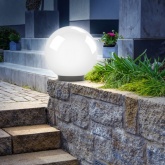 Светильник садово-парковый ЭРА НТУ 02-60-201 шар белый крепится на опору IP44 60W E27 D200mm
