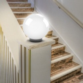 Светильник садово-парковый ЭРА НТУ 02-60-201 шар белый крепится на опору IP44 60W E27 D200mm