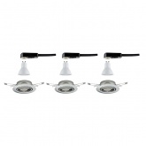 Светильник встраиваемый Paulmann комплект Base LED GU10 3x5W Матовое железо