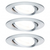 Светильник встраиваемый Paulmann комплект Nova LED 3x6,5 GU10 Матовый алюминий