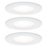 Светильник встраиваемый Paulmann комплект Nova LED IP44 3x6,5 GU10 Белый