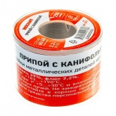 Припой с канифолью 250г d0.6мм (Sn60 Pb40 Flux 2.2 %) Rexant