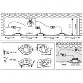 Светильник встраиваемый Paulmann комплект Nova Coin LED 3x6,5W Матовый белый