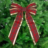 Елочная фигура Бантик 45 см, цвет красный/золотой