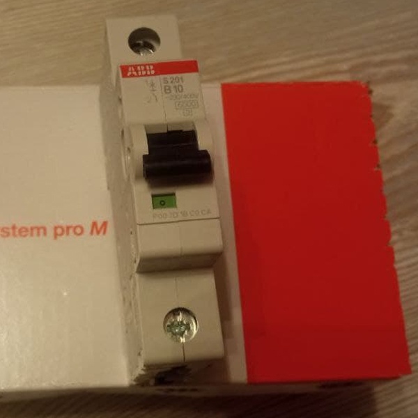 Автоматический выключатель (автомат) ABB серии S201 System pro M на 10 Ампер, 1Р с характеристикой B.