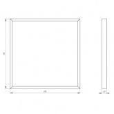 Светильник светодиодный ЭРА SPO-910-3-40K-032 32W 3360Lm 4000K IP20 595x595x40 матовый С ПРОВОДОМ