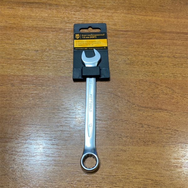Ключ рожковый, накидной КВТ для монтажа резьбовых соединений, размером 13 мм