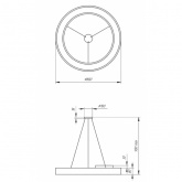 Светильник светодиодный Geometria ЭРА Ring SPO-134-W-40K-056 56W 4000K 4200Lm IP40 800x800x80 белый