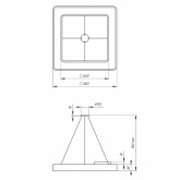 Светильник светодиодный Geometria ЭРА Quadro SPO-162-B-40K-070 70W 4000K 4200Lm IP40 800x800x80
