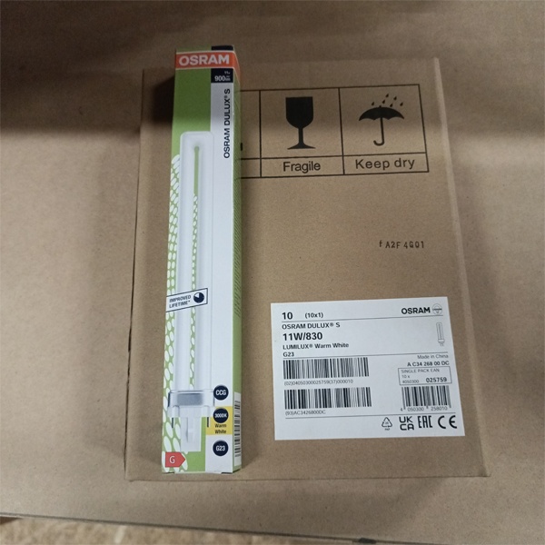 Компактная энергосберегающая лампа КЛЛ мощностью 11 Вт с цоколем G23 для светильников с ЭмПРА