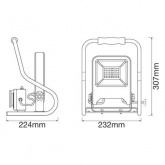 Прожектор светодиодный переносной LED WORKLIGHT 30W 840 R-STANDSOCKET IP44 +2 розетки Ledvance