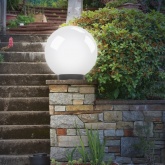 Светильник садово-парковый ЭРА НТУ 01-100-351 шар белый D350mm Е27